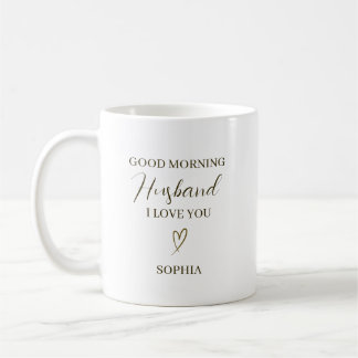 Caneca De Café Good Morning Husband Personalized Romantic Gift