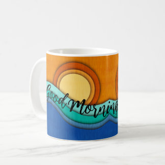 Caneca De Café Good Morning Sunshine Coffee Mug Ocean and Sunrise