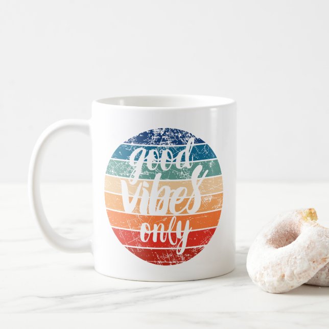 Caneca De Café Good Vibes Only (Com Donut)