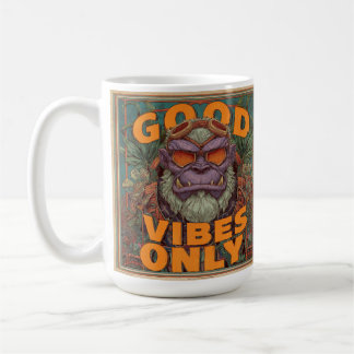 Caneca de Café Good Vibes Only – Design Ousado de