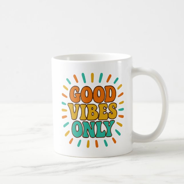 Caneca De Café Good Vibes Only -  Mug (Direita)