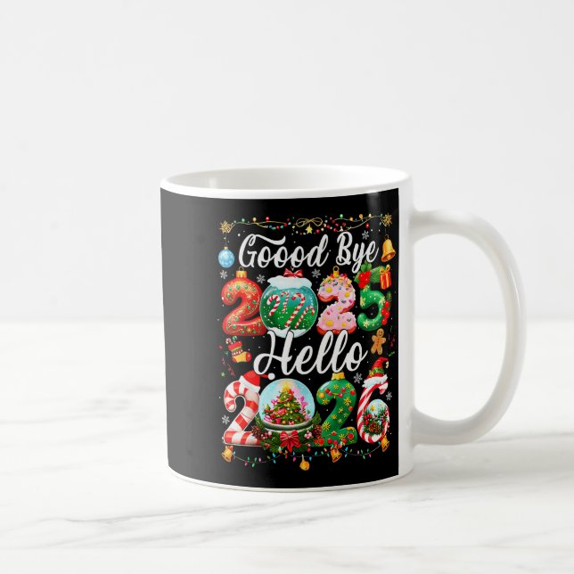 Caneca De Café Goodbye 2025 Hello 2026 Happy New Year Christmas P (Direita)