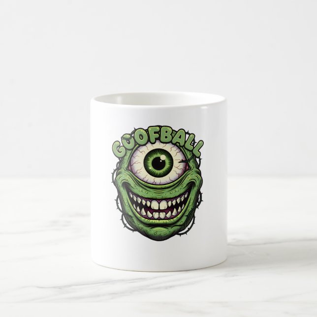Caneca De Café Goofball Monster Eye – Funny Creepy One-Eyed Carto (Centro)