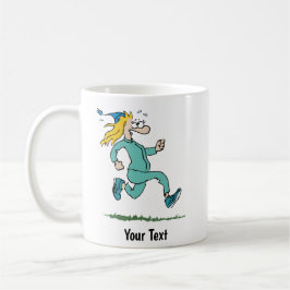 Caneca De Café Goofy Jogger Mug - Presente em Execução Personaliz