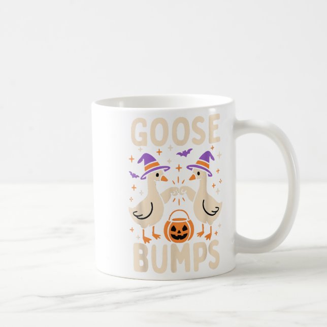 Caneca De Café Goose Bumps Goosebumps Halloween Silly Meme Funny  (Direita)