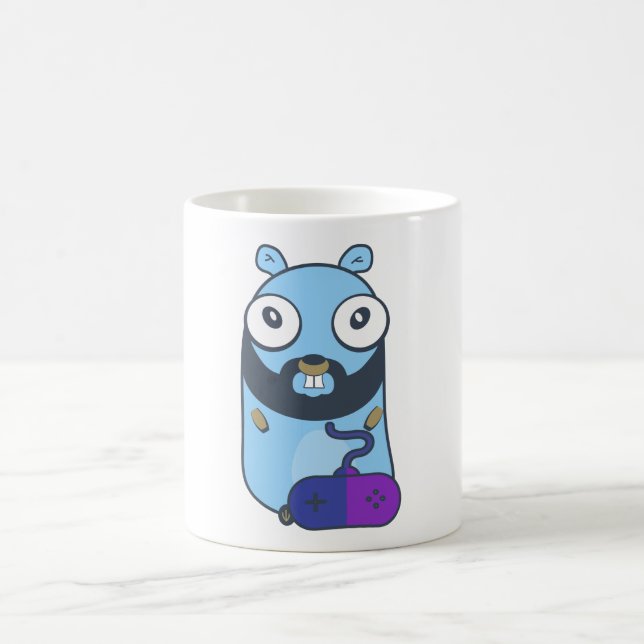 Caneca De Café Gopher gamer. Golang (Centro)