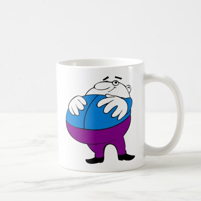 Caneca De Café gordo-homem-desenhos animados (Direita)