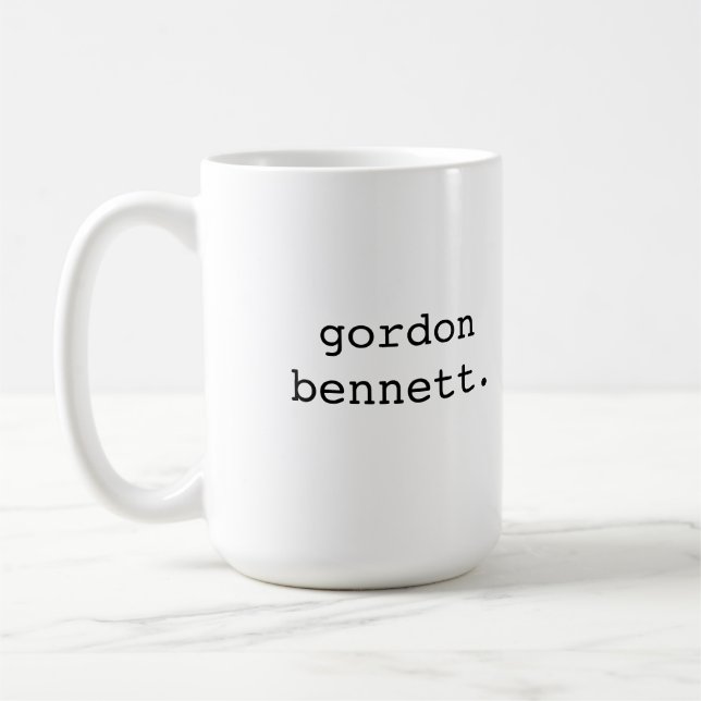 Caneca De Café Gordon Bennett - frase do Británico (Esquerda)