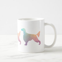 Caneca De Café Gordon Setter Geométrico Pattern Silhouette Pastel