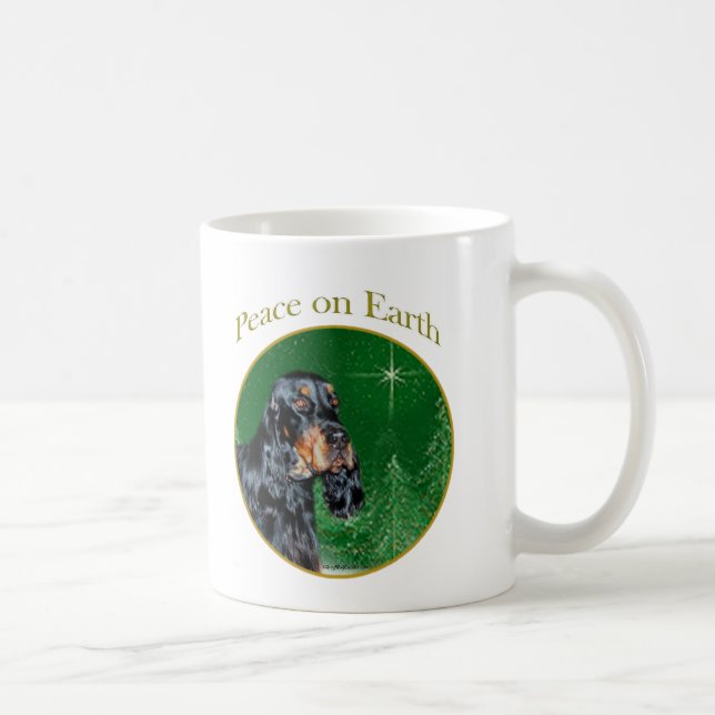 Caneca De Café Gordon Setter Peace (Direita)