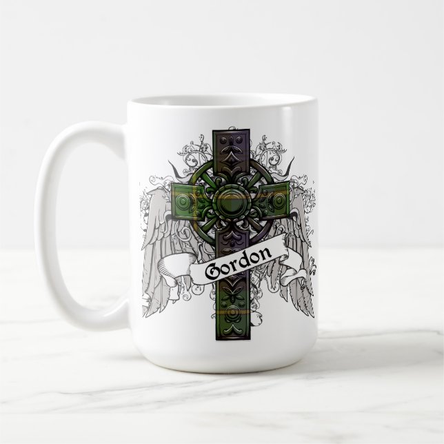 Caneca De Café Gordon Tartan Cross (Esquerda)