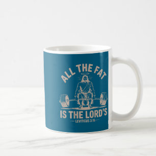 Caneca De Café Gordura é o senhor treino cristão engraçado jesus