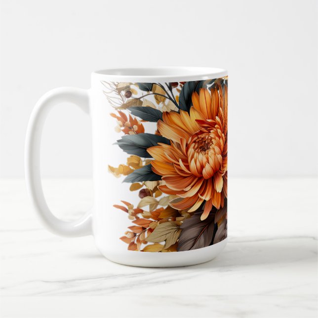 Caneca De Café Gorgeed Fall Floral (Esquerda)