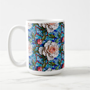 Caneca De Café Gorgeous Mosaic Flowers Standard