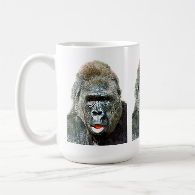 CANECA DE CAFÉ GORILA ENGRAÇADO FOFO (Esquerda)