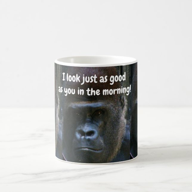 CANECA DE CAFÉ GORILLA, EU ESTOU BEM. (Centro)