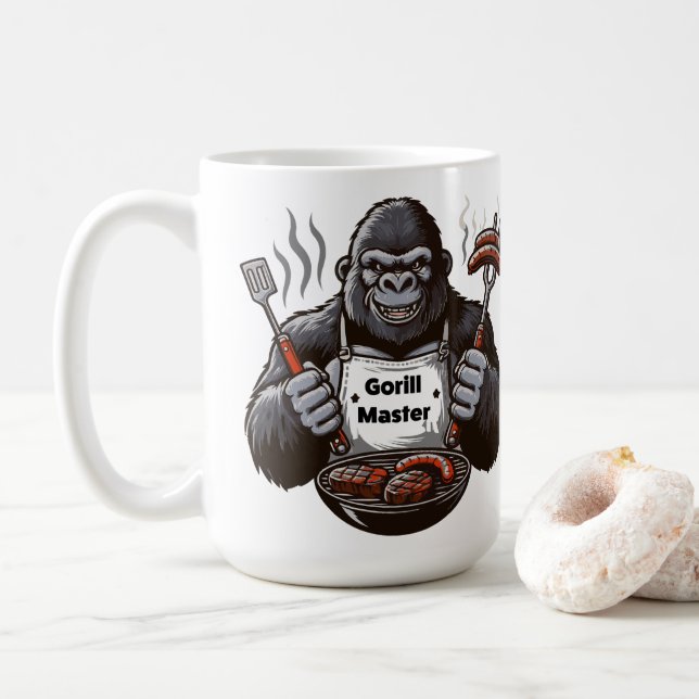 Caneca De Café Gorilla Grill Master (Com Donut)