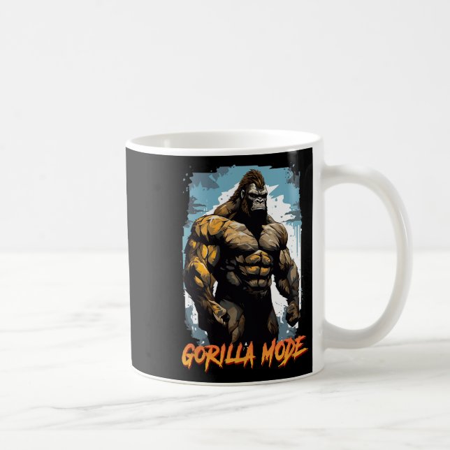 Caneca De Café Gorilla Workout Tees Gorilla Mode Gym And Bodybuil (Direita)
