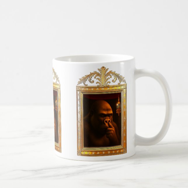 Caneca De Café Gorille baroque humoristique  (Direita)
