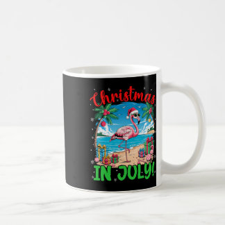 Caneca De Café Gorro de Papai Noel de Flamingo Engraçado Natal em