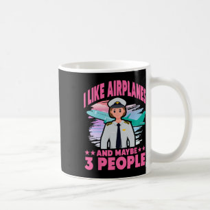 Caneca De Café Gosto De Aviões E Talvez De 3 Pessoas