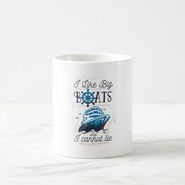 Caneca De Café Gosto de Big Boats e não consigo mentir (Centro)