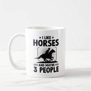 Caneca De Café Gosto De Cavalos E Talvez De 3 Pessoas
