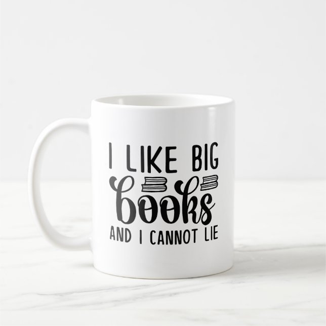 Caneca De Café Gosto De Grandes Livros E Não Posso Mentir (Esquerda)