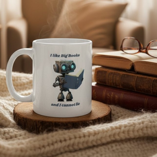 Caneca De Café Gosto De Grandes Livros E Não Posso Mentir (Criador carregado)