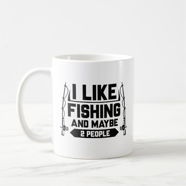 Caneca De Café Gosto De Pescar E Talvez Duas Pessoas (Esquerda)