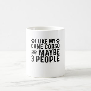 Caneca De Café Gosto Do Meu Corso De Canas E De Três Pessoas