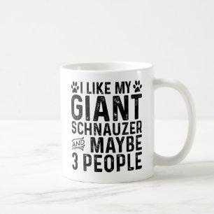 Caneca De Café Gosto Do Meu Gigante Schnauzer E De Três Pessoas