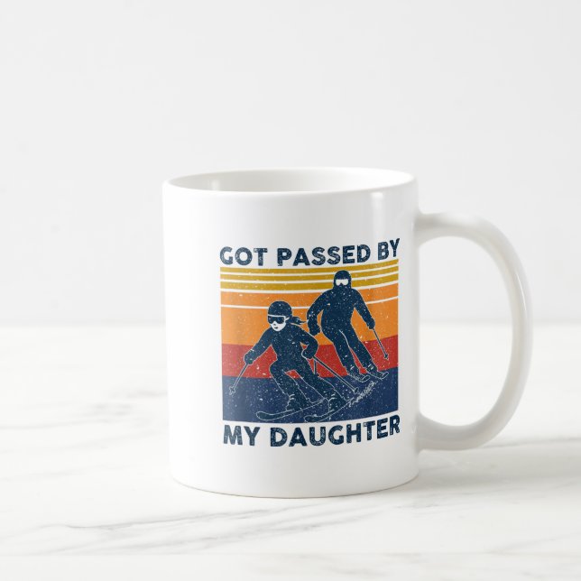 Caneca De Café Got Ped By My Daughter Funny Skiing  (Direita)