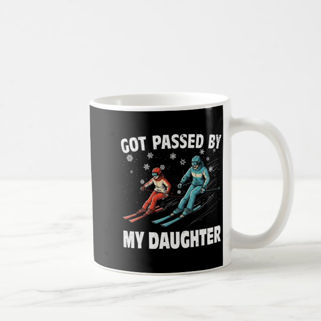 Caneca De Café Got Ped By My Daughter Funny Skiing Funny Family D (Direita)