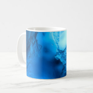 Caneca De Café Gota Azul Glacial