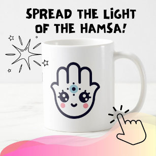Caneca De Café Gota de Proteção dos Olhos do Hamsa Mau