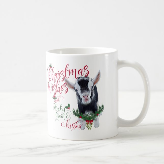 Caneca De Café GOTA | Natal Deseja Beijos De Cabra Níger (Direita)