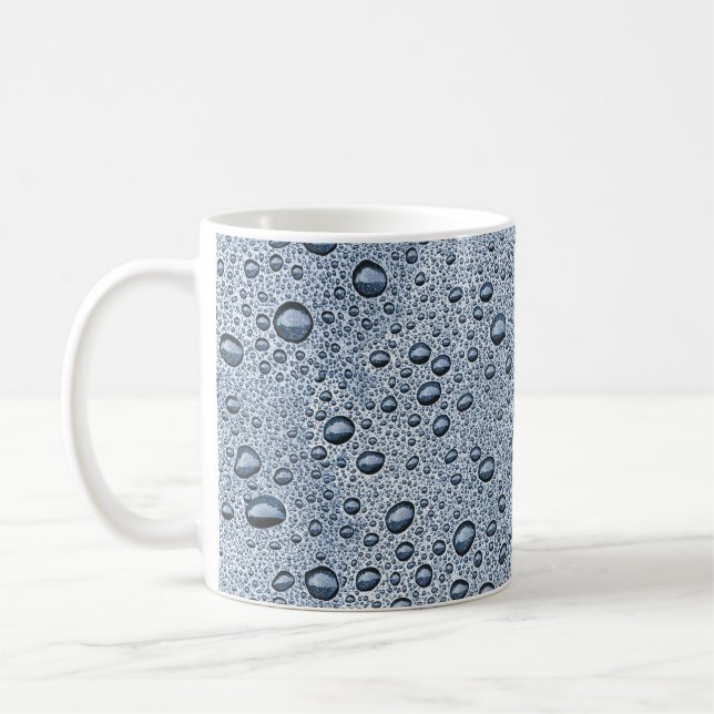 Caneca De Café Gotas de água de cinza de Gunmetal (Esquerda)