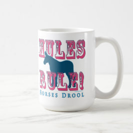 Caneca De Café Gotas de Cavalos de Regra de Mules