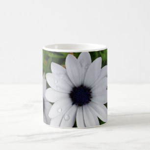 Caneca De Café gotas de chuva em branco