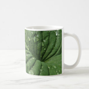 Caneca De Café Gotas de chuva em Hosta Leaf Mug