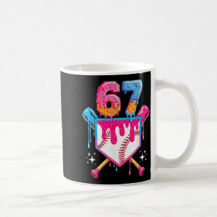 Caneca De Café Gotejamento de Beisebol Número 67 Jogador Ou 67º A