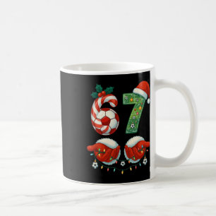 Caneca De Café Gotejamento de Futebol de Natal Número 67 Jogador
