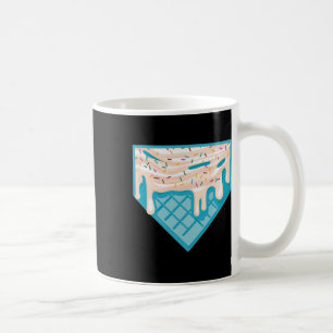 Caneca De Café Gotejamento Divertido da Placa Caseira - Sorvete S