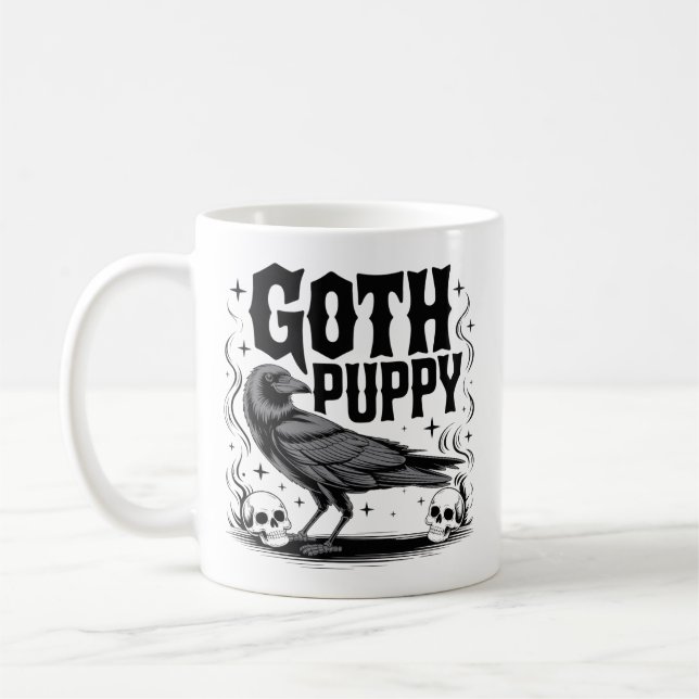 Caneca De Café Goth Puppy  (Esquerda)