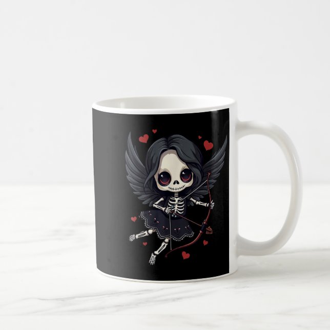 Caneca De Café Gothic Anime Skeleton Cud – Dark Valentine Kawaii  (Direita)
