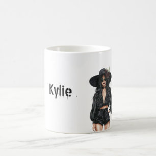 Caneca De Café Gothic Menina Chapéu Shorts Personalizado