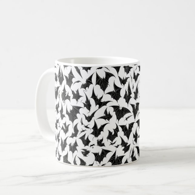 Caneca De Café Gótica Bats (Frente Esquerda)