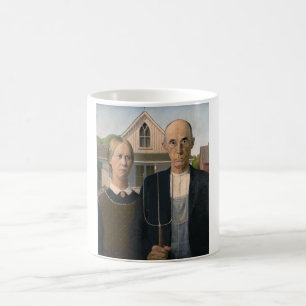 Caneca De Café Gótico Americano: Vida Rural Pobre Camponês Rural