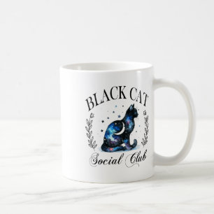 Caneca De Café Gótico de Dia das Bruxas do Clube Social de Gato N